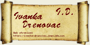 Ivanka Drenovac vizit kartica